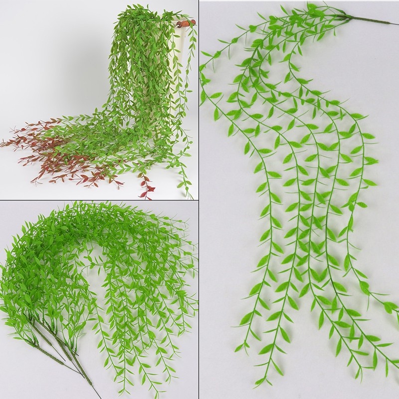 จําลองใบไม้สีเขียวสำหรับตกแต่งบ้านสไตล์คลาสสิก Willow Vine