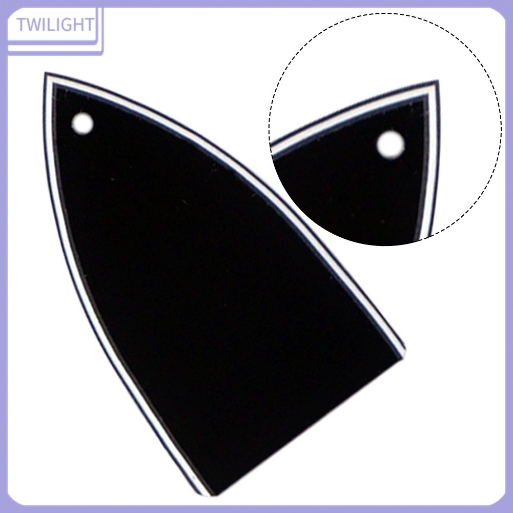 <TWILIGHT> 1 หลุม 3 Ply Truss Rod Cover สําหรับกีตาร์ไฟฟ้าอุปกรณ์เสริมทดแทนสีดํา❀