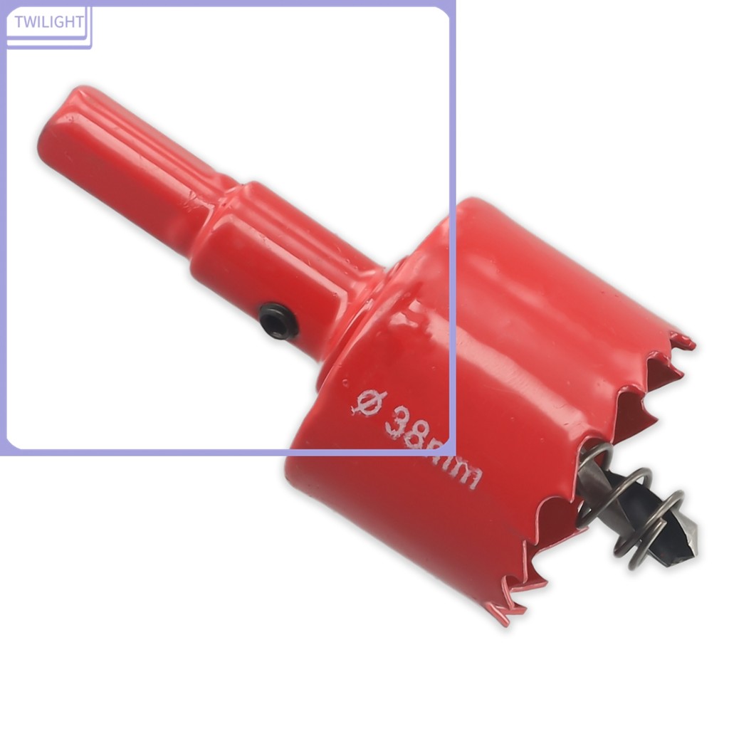 <TWILIGHT> Bi Metal Hole Saw 15 Mm-50 มม.เจาะบิต Arbor Pilot Hole Saw โลหะไม้พลาสติก❀