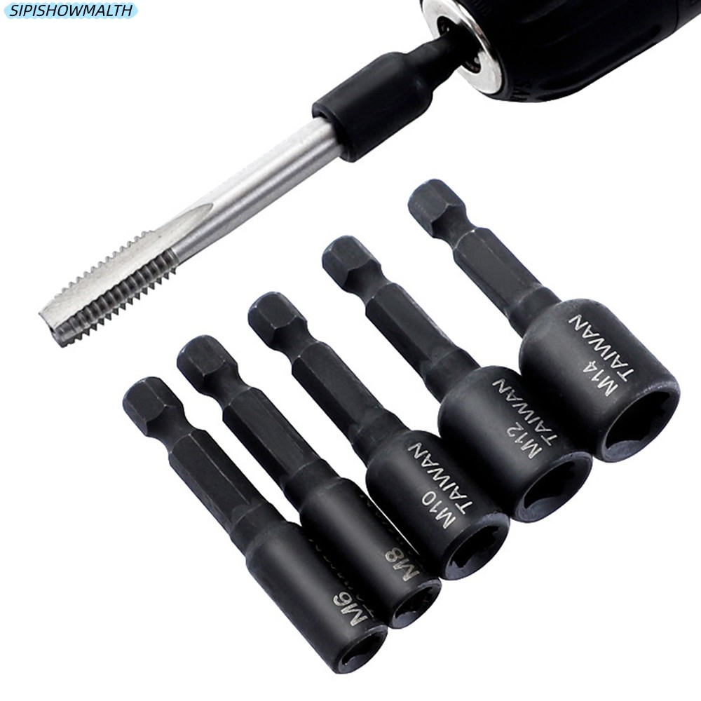 HOT Ready Stock M6-for M14 Firmer Screw Tap Socket Adapter Holder Extension Bar 1/4 นิ้ว Hex Shank