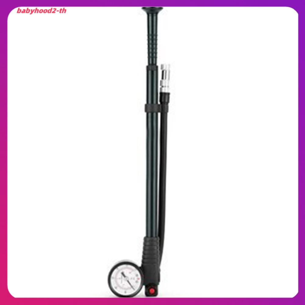 ปั๊มจักรยานพร้อมเกจวัดแรงดัน ทนแรงดันสูงสุด 300 Psi