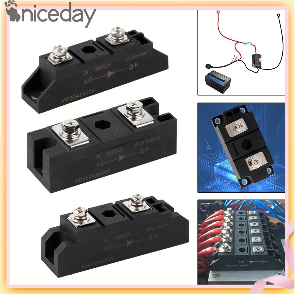 [จัดส่งรวดเร็ว] ไดโอดการชาร์จป้องกันการย้อนกลับ MD50A/MD100A/MD200A1600V โมดูลไดโอดป้องกันการย้อนกลั