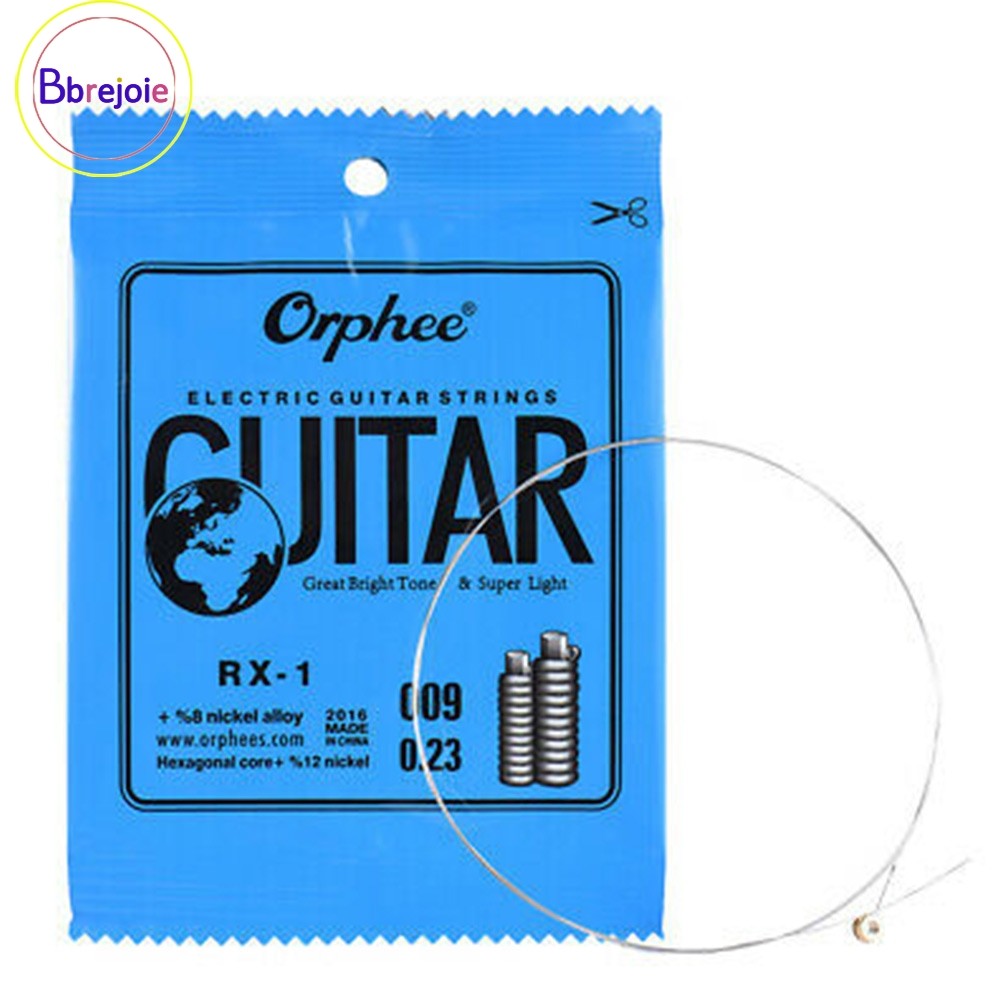 <BBREJO> 10 ชิ้น Orphee สายเดี่ยวสําหรับกีตาร์ไฟฟ้า 1st E-String(.009) เปลี่ยน❀