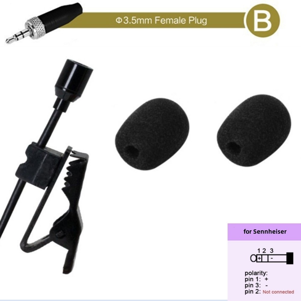 [HOMTON-TH} BIG ส่วนลด Omnidirectional Lavalier Lapel Clip Mic 3.5MM For Wireless