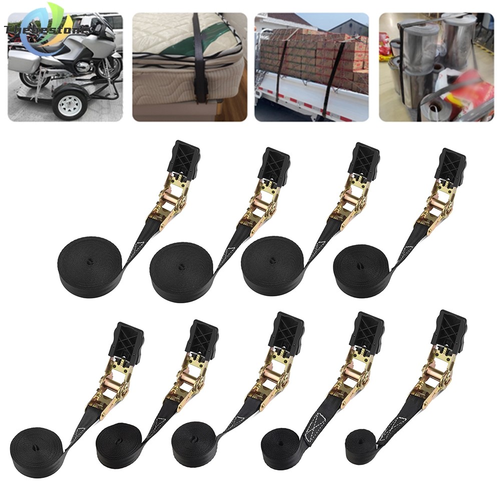 [Thebest] -9Meters Ratchet Tensioner Loop Lashing Straps Heavy Duty Ratchet Webbing Cargo