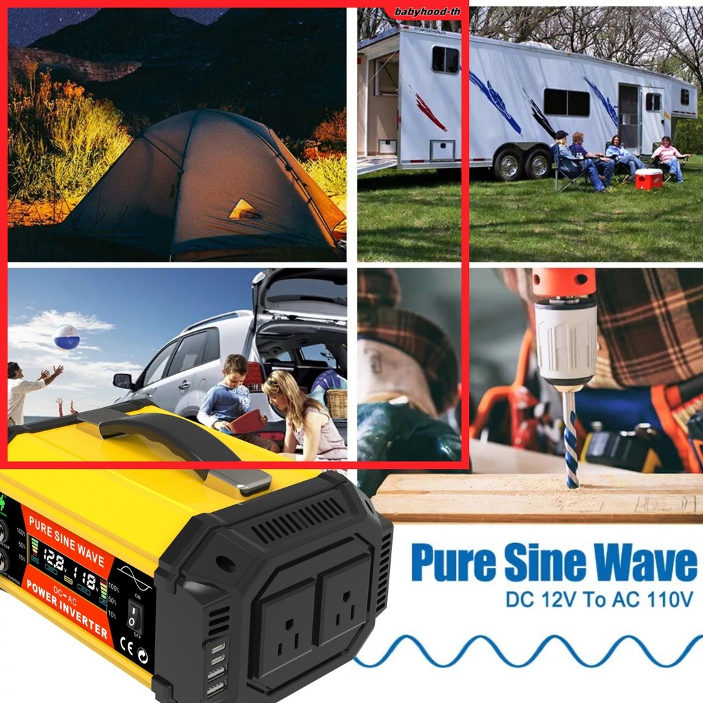 อินเวอร์เตอร์ Pure Sine Wave 1000W: สมาร์ท, มีประสิทธิภาพสําหรับรถยนต์และรถบ้าน!