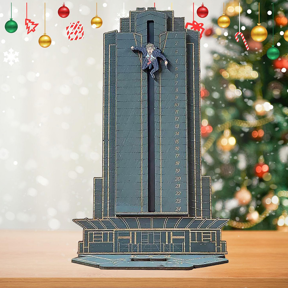 คริสต์มาส Die Hard Advent ปฏิทินสําหรับเดสก์ท็อปเครื่องประดับไม้