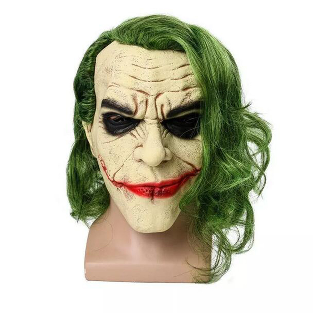 1x สมจริง Joker Clown หน้ากากน่ากลัวฮาโลวีน Joker Latex หน้ากากสําหรับเครื่องแต่งกาย Props