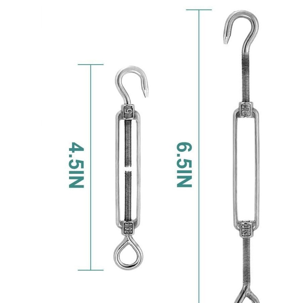 [ราคาต่ํา]ชุดฮาร์ดแวร์ Shade Sail สําหรับการติดตั้ง Sails Triangle/Rectangle Sun Shade