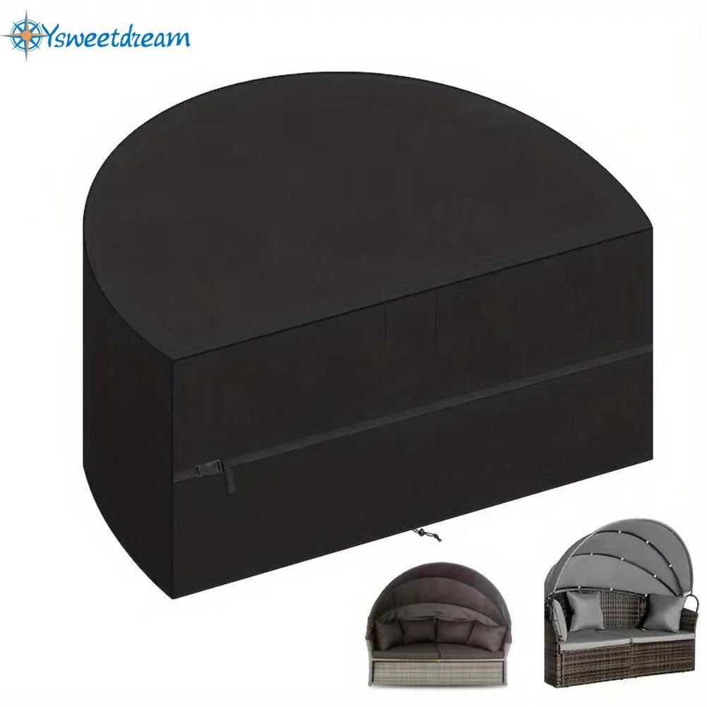 [SWTDRM] 210D Patio Daybed Cover ครึ่งวงกลม Day Bed Cover หวายสวนเฟอร์นิเจอร์
