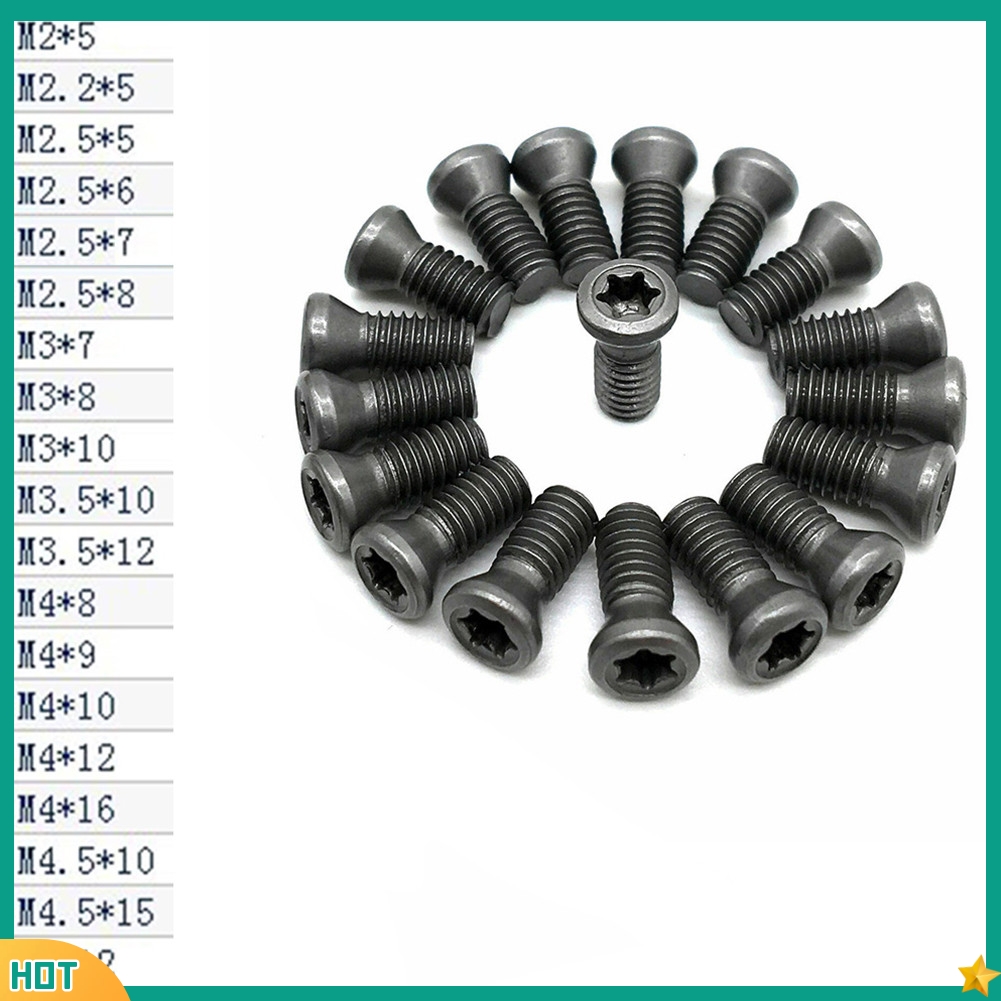 In Stock 20X M2 M2.5 สําหรับ M3 สําหรับ M3.5 M5 Torx สกรูสําหรับเปลี่ยนใบมีดคาร์ไบด์ CNC เครื่องกลึง