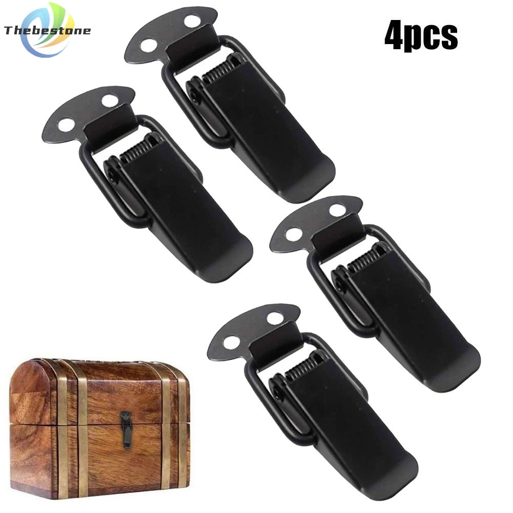 [ดีที่สุด] 4/10x สลักสปริงโหลดกล่องคลิปบานพับสแน็ปปิดลังล็อคสปริงล็อค