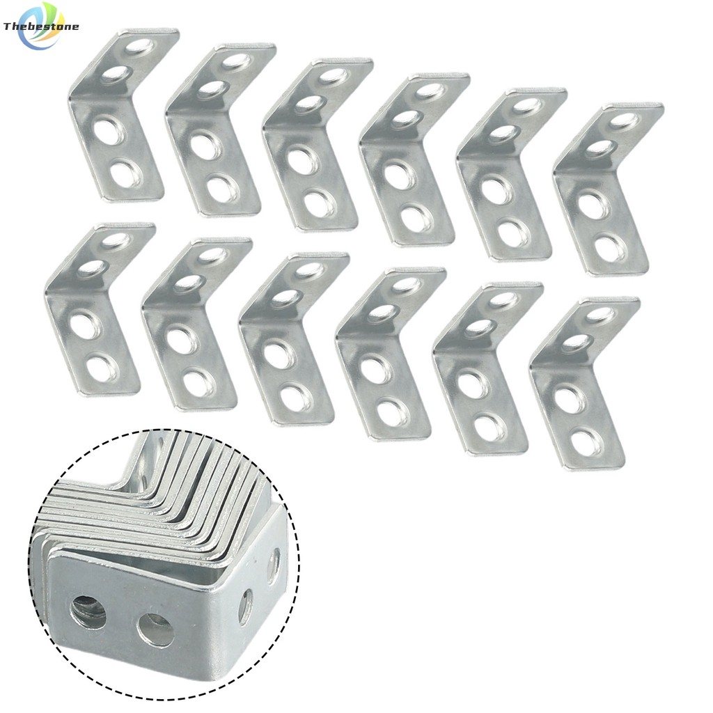 [THEBEST] 12 x Small L Shape Metal 1" Corner Drawer Shelf Wall Bracket