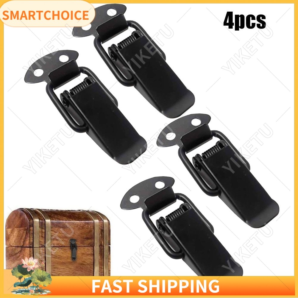 <พร้อม คลังสินค้า> 4/10x สลักสปริงโหลดกล่องคลิปบานพับสแน็ปปิดลังล็อคสปริงล็อค❀