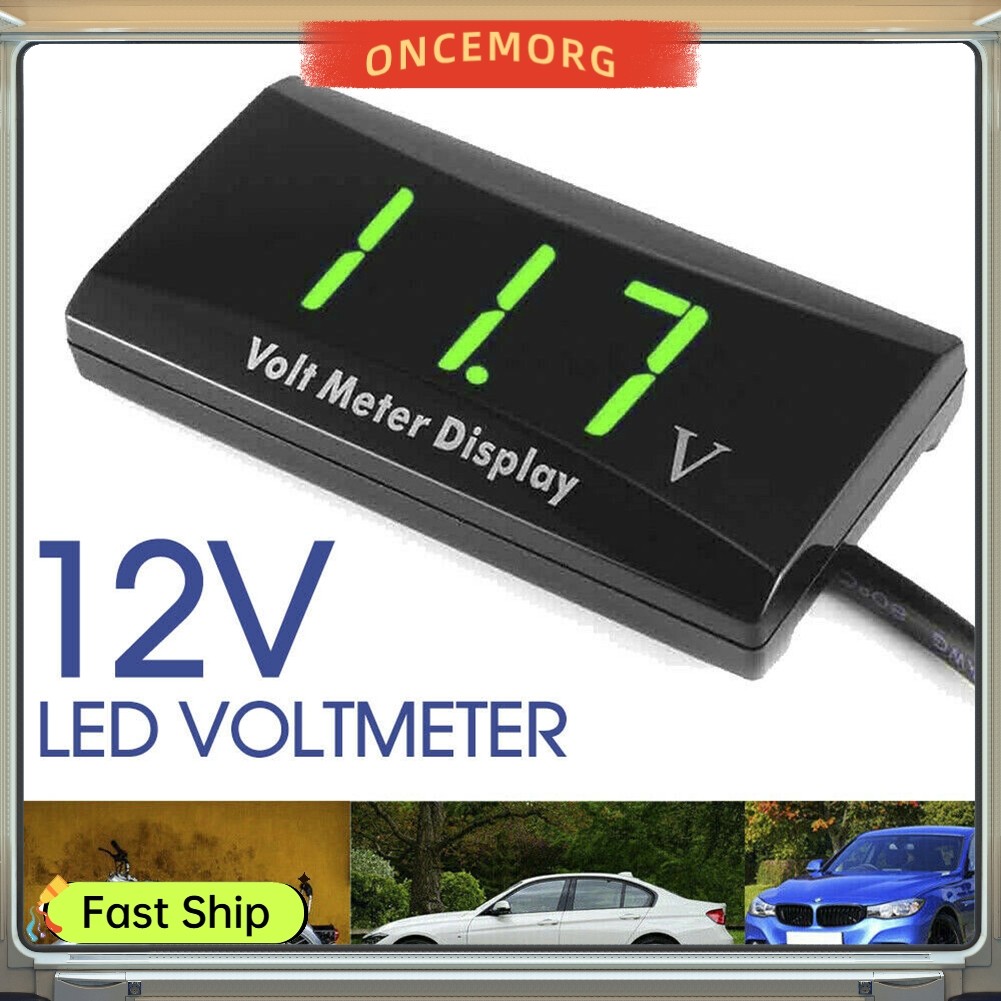 JAKO HOTDC 12V LED Digital Monitor Volt Meter Display Battery Gauge แรงดันไฟฟ้ารถจักรยานยนต์