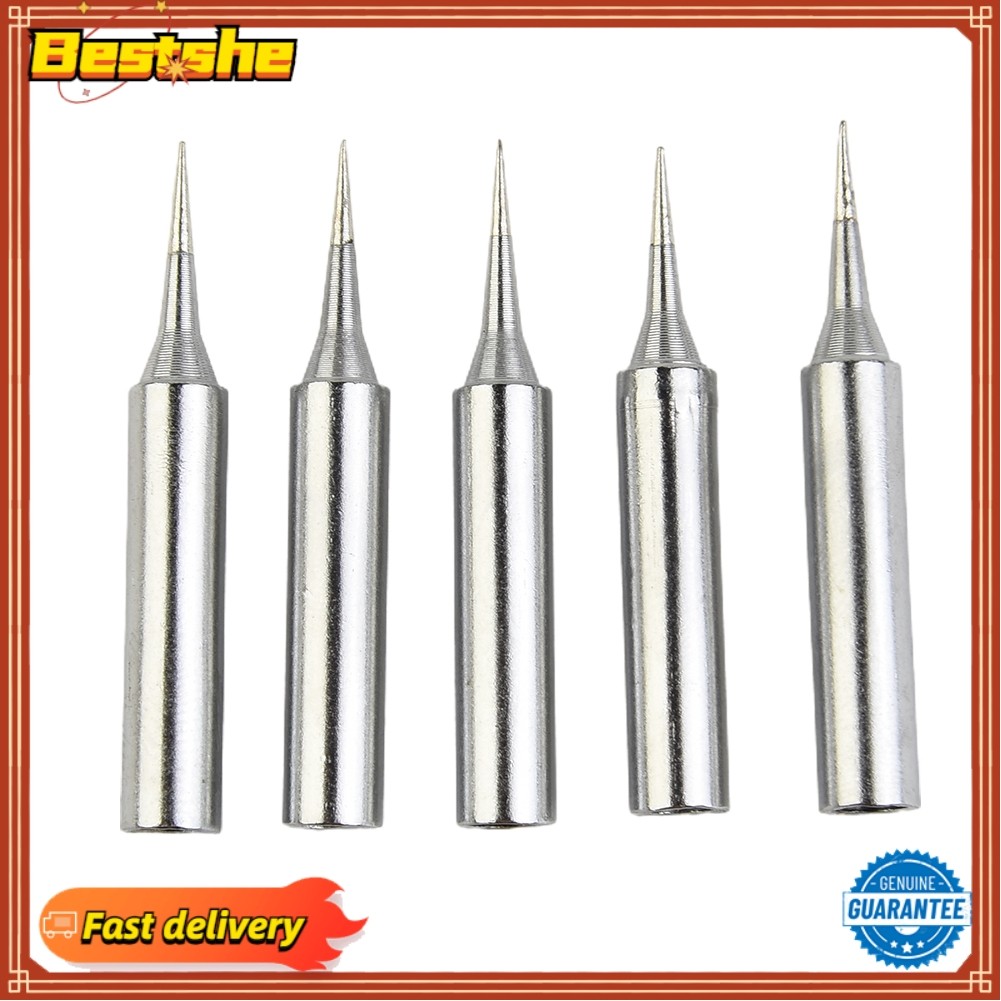 [bestshe] 5 ชิ้นเปลี่ยนเครื่องมือบัดกรีบัดกรีหัวเคล็ดลับเหล็ก 900m-TI 936 737