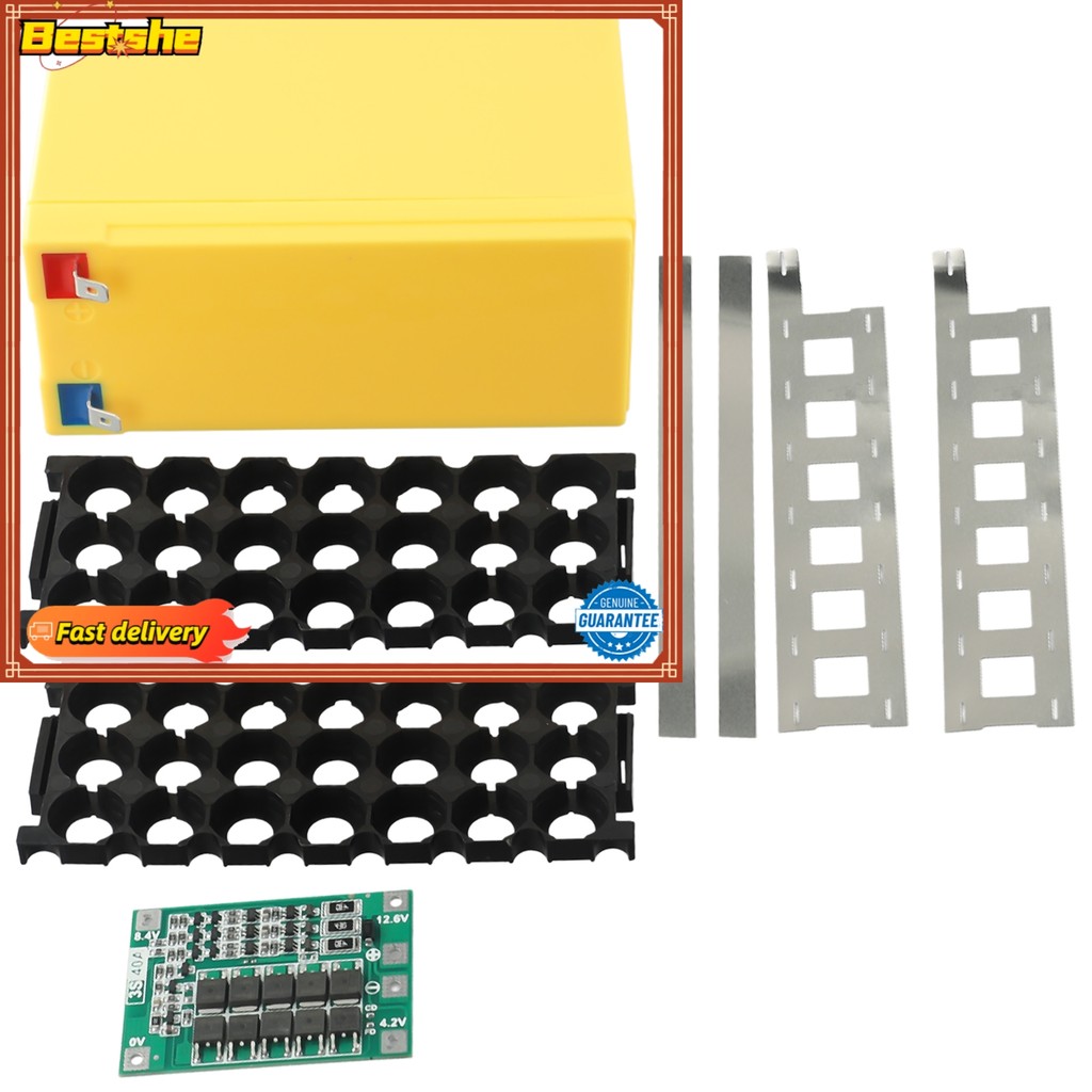 [bestshe] 12V 7Ah Battery Case Holder Fit 18 650 Cells 3*7 Nickel Strip Storage Box