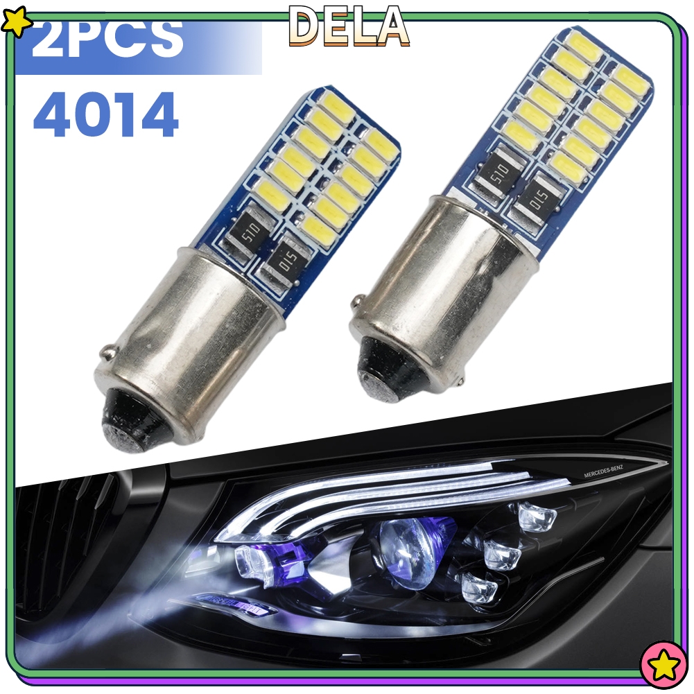 DELA HOT2x ไฟรถยนต์ CANBUS BA9S 4014 24LED ไฟถอยหลังที่จอดรถอุปกรณ์เสริม
