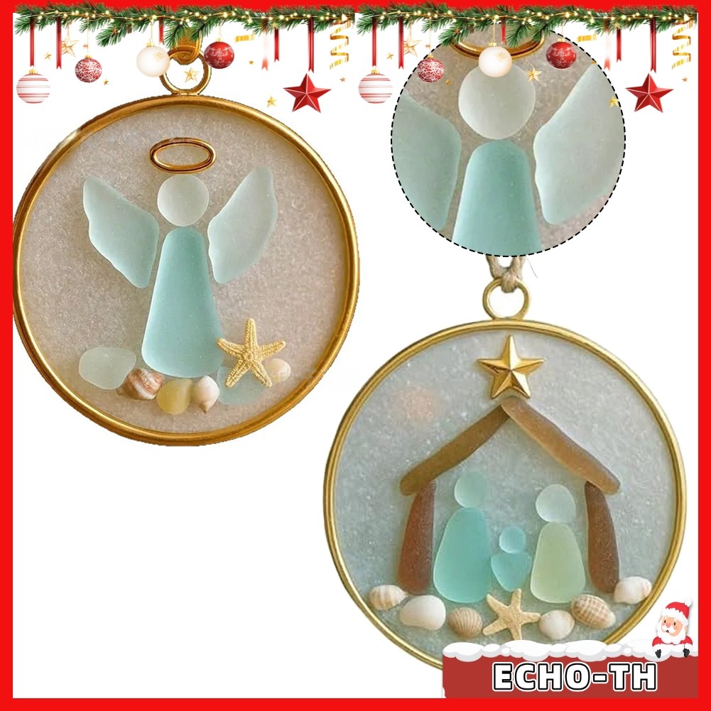 12.12Jesus Birth Christmas Ornament Coastal Sea Nativity Ornament