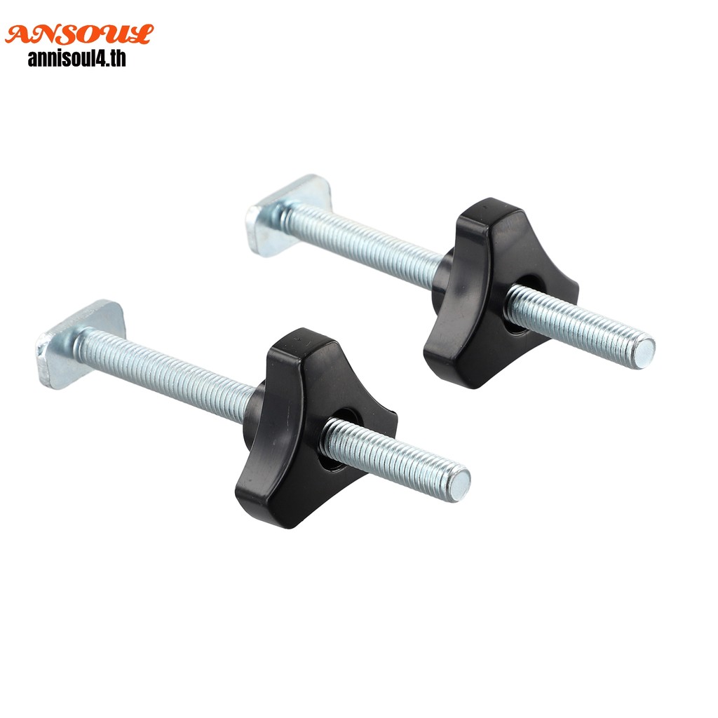 2 ชุด M8 T-Track Bolts ลูกบิด T Slot Bolts และ Knobs Clamps สําหรับงานไม้ Jigs