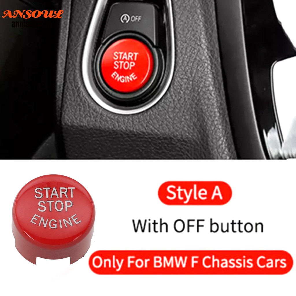 เปลี่ยนปุ่มสตาร์ทปุ่มกดสีแดงระดับพรีเมียมสําหรับ BMW F10 F20 F30 F Series