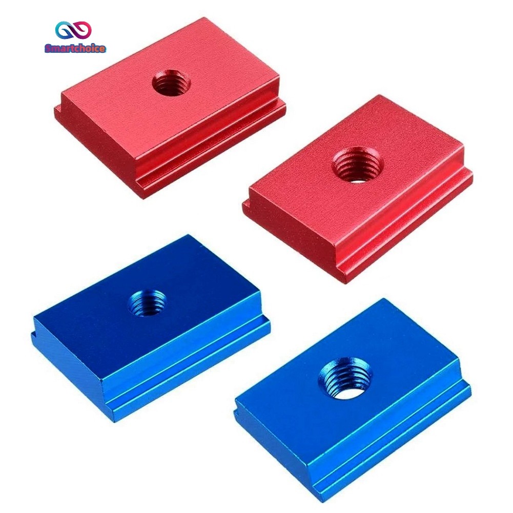 1 ชิ้น M6/M8 T-track Slider อลูมิเนียม T Slot Nut สําหรับงานไม้เครื่องมือสีแดง/สีฟ้า