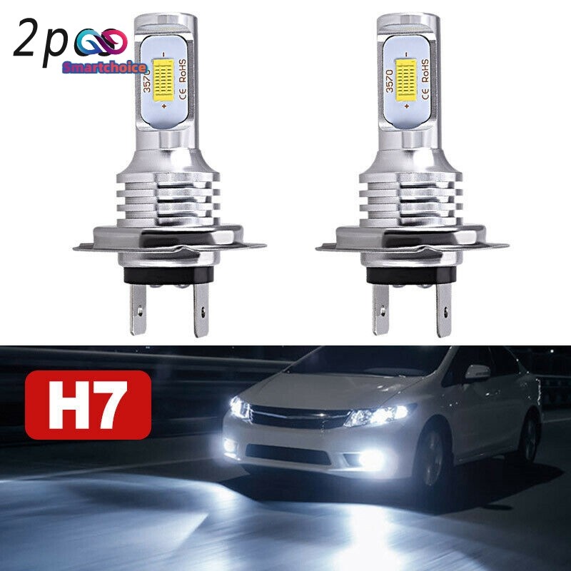 H7 หลอดไฟ LED ไฟหน้าไฟสูงต่ํา 55W 8000LM 6000K Super Bright