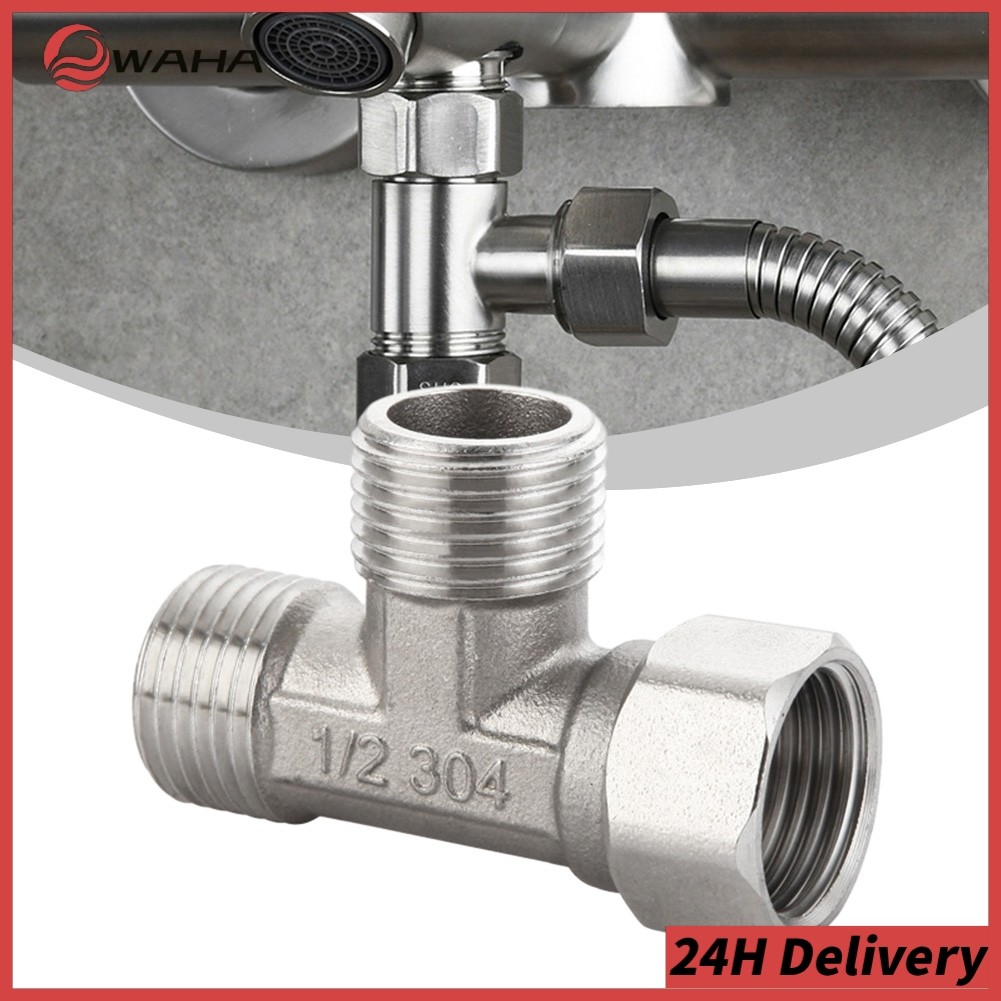 ⚡จัดส่งที่รวดเร็ว⚡T อะแดปเตอร์ 3 วิธีวาล์ว/สําหรับ Diverter Bath Toilet/Bidet Sprayer หัวฝักบัว/G1/2
