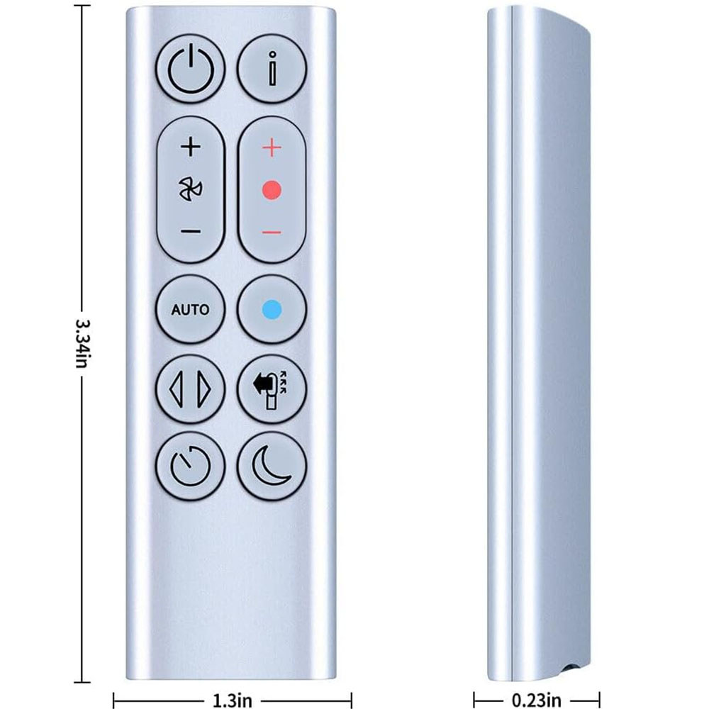 Hot & Cool เครื่องทําความร้อนพัดลมรีโมทคอนโทรลสําหรับ Dyson HP04 HP05 HP06 HP09, Sliver