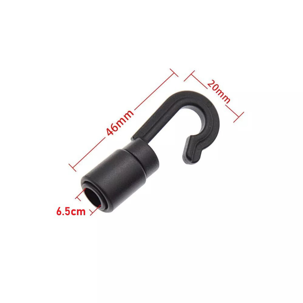 20 ชิ้น Bungee Shock Cord Hook สําหรับเชือกสายไฟ 1/4 นิ้ว