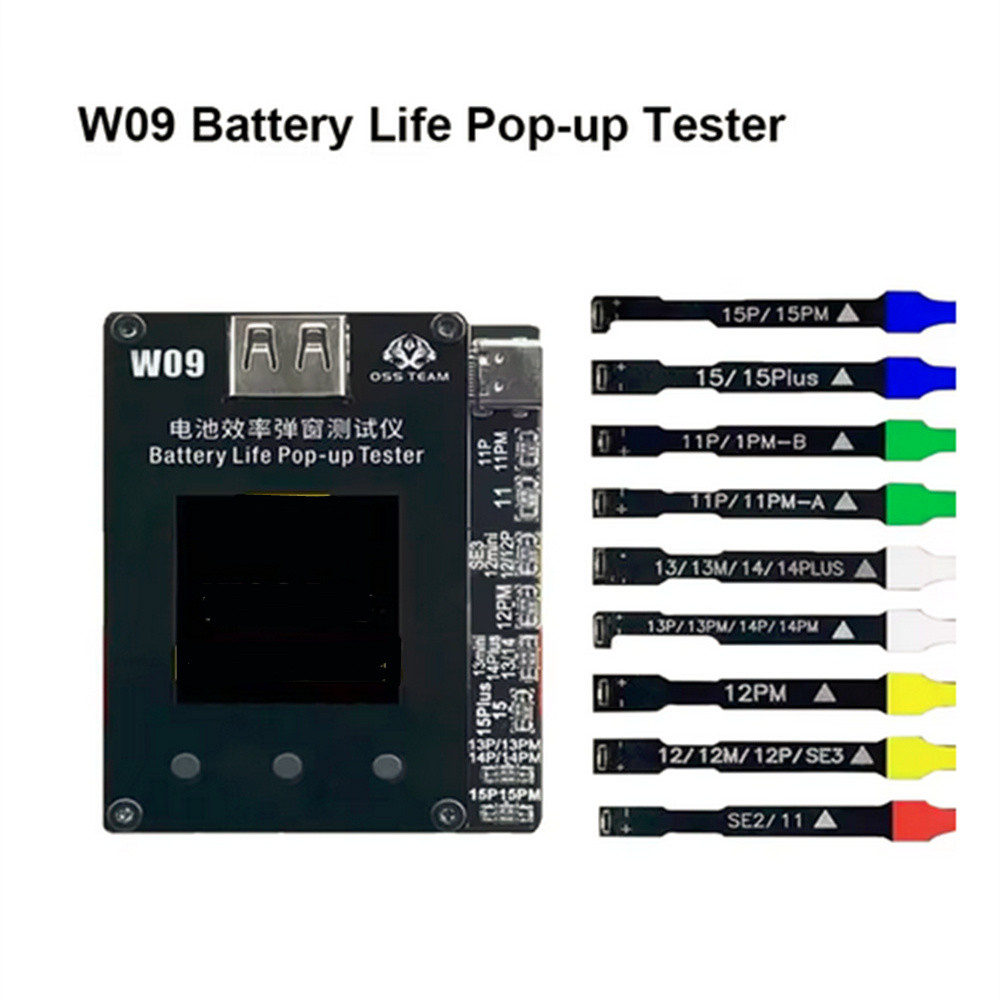ใหม่ W09 Pro V3 Battery Life Pop-up Tester สําหรับ iPhone 11 12 13 14 15 Series