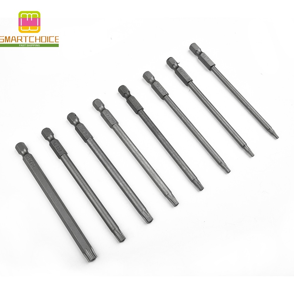 [SMARTCHOICE] ดอกไขควงแม่เหล็ก Torx 1 ชิ้น ยาว 100 มม. T8,T10,T15,T20,T25,T27,T30,T40