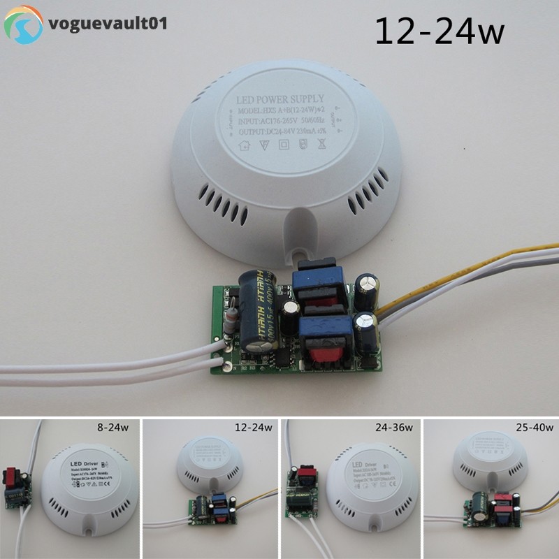 [VOGE] AC 176-265V 8-40W Driver Power Supply Adapter สําหรับโคมไฟเพดานหลอดไฟ