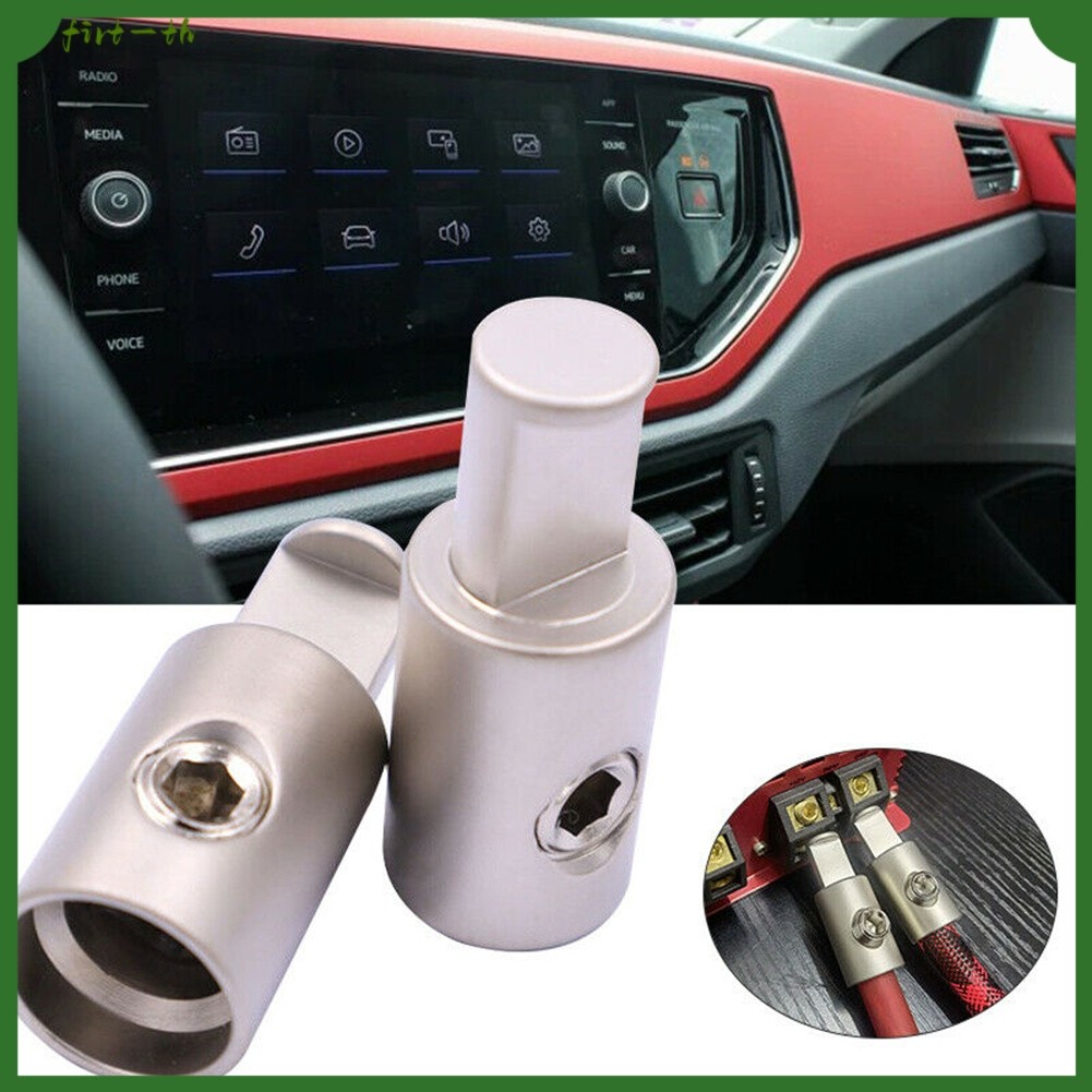 2x เครื่องเสียงรถยนต์ AMP /0 Gauge Power Ground Wire Pin AWG Terminal Input Wire Reducer