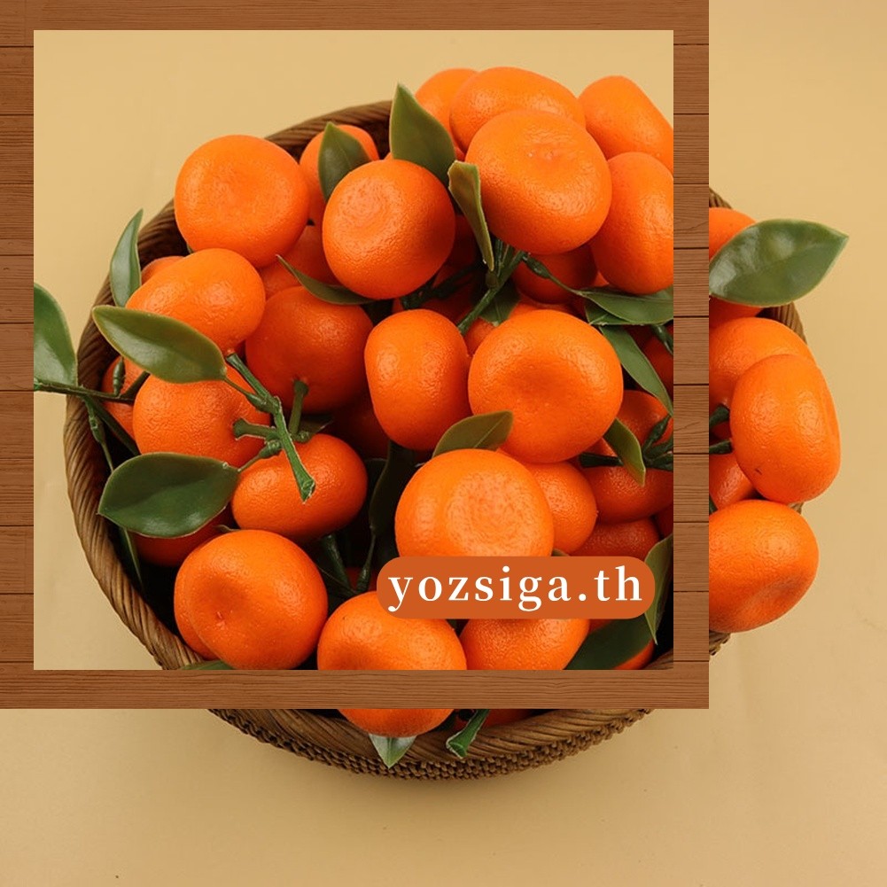 YZ5PC โฟมปลอมน้ําตาลส้มผลไม้ Decor 3 Bundles จําลองที่สมจริงสีส้ม