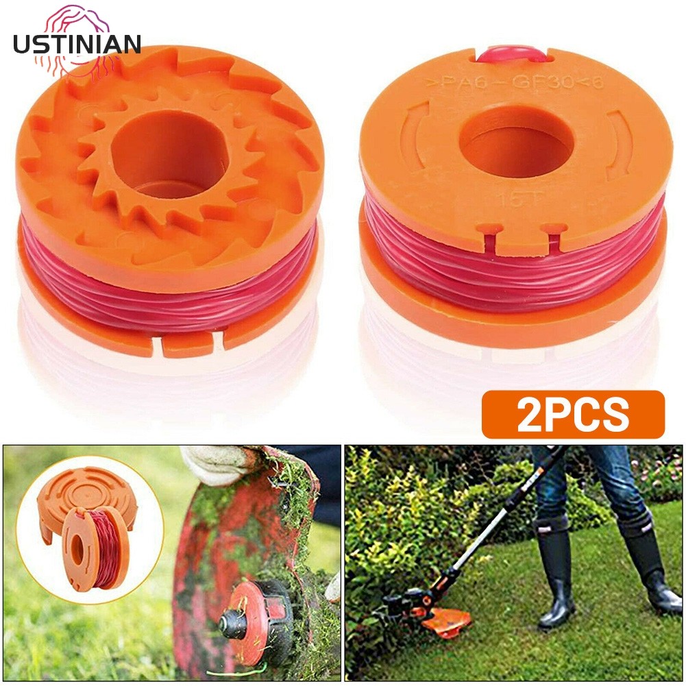 ⭐ยูเทีย⭐2 ชิ้นสําหรับ WORX WG150E WA0004 เปลี่ยน Spool และสายสําหรับเครื่องตัดหญ้า