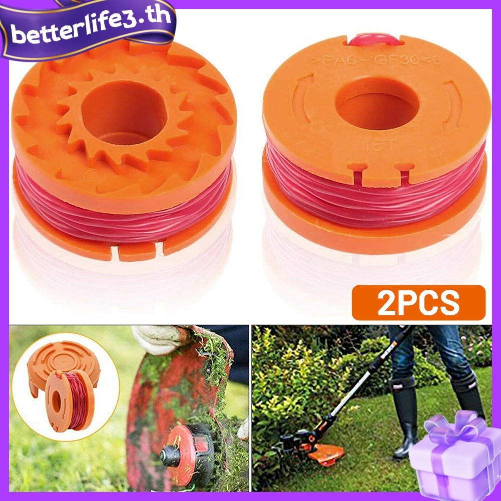 ⭐ดีที่สุด⭐2 ชิ้นสําหรับ WORX WG150E WA0004 เปลี่ยน Spool และสายสําหรับเครื่องตัดหญ้า