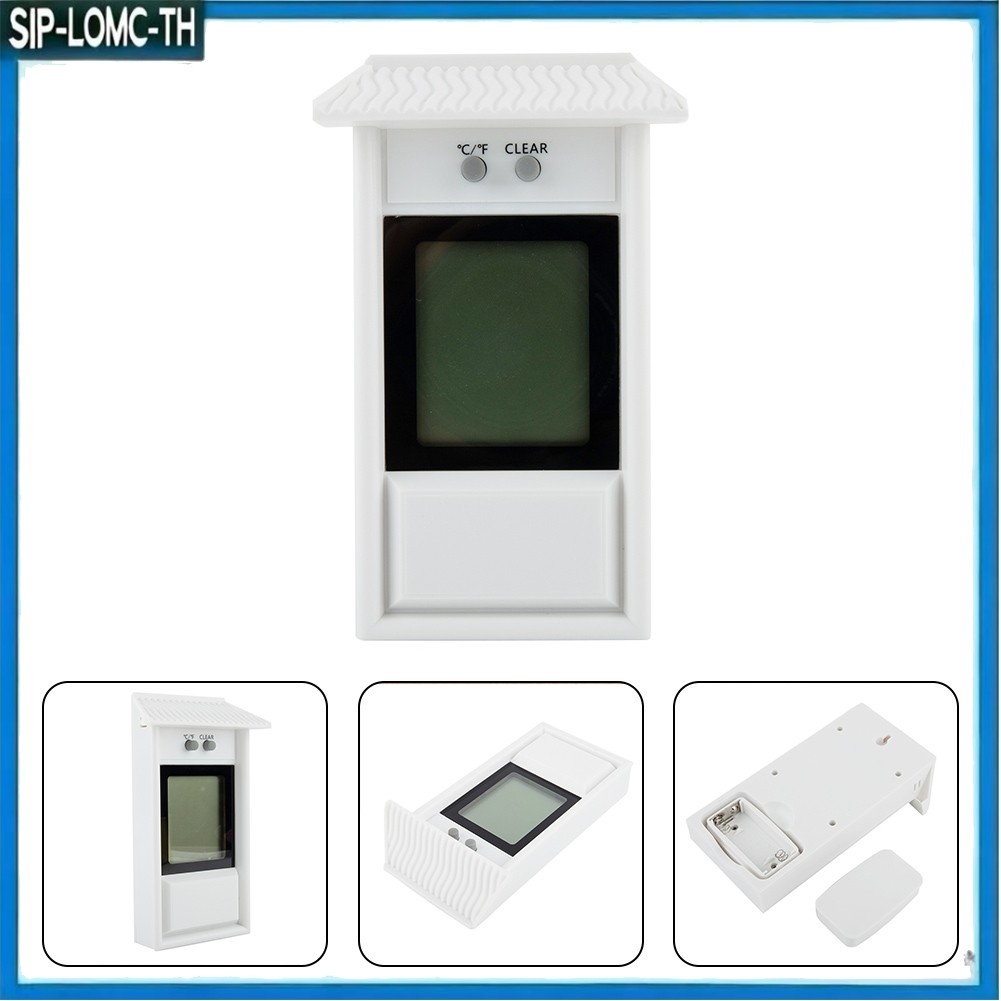 12.17 เครื่องวัดอุณหภูมิดิจิตอลจอแสดงผล Max Min เรือนกระจกสวนในร่มกลางแจ้ง Wall Room
