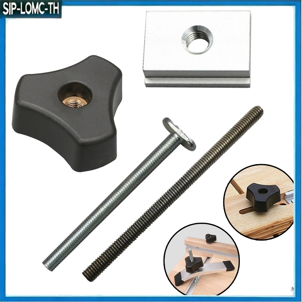 12.17 M8 T-Slot Slider T-Track Jig สกรูติดตั้งรางอุปกรณ์เสริมเครื่องมืองานไม้