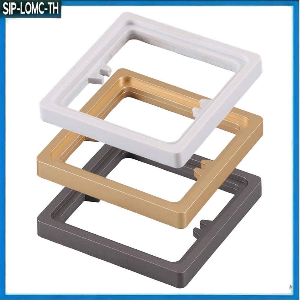 12.17 2pcs Square Spacer 10MM Single Socket Spacer 1 Gang แผ่นกรอบ 4 * สกรู