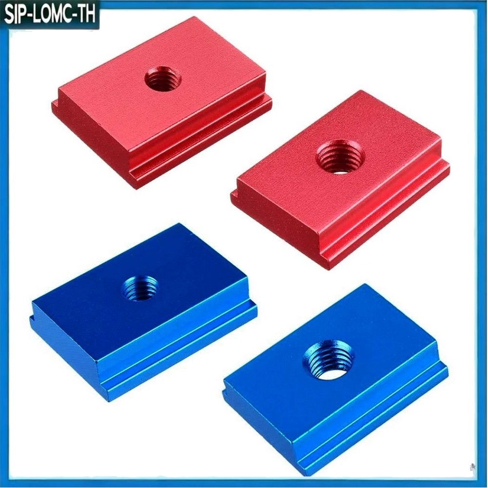 12.17 1 PC M6/M8 T-track Slider อลูมิเนียม T Slot Nut สําหรับเครื่องมืองานไม้สีแดง/สีฟ้า