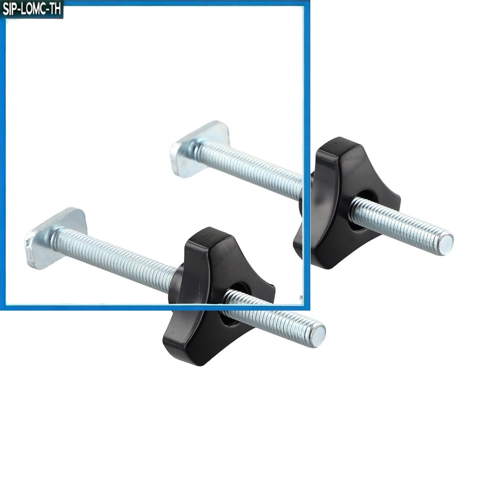 12.17 2 ชุด M8 T-Track Bolts ลูกบิด T Slot Bolts และ Knobs Clamps สําหรับงานไม้ Jigs