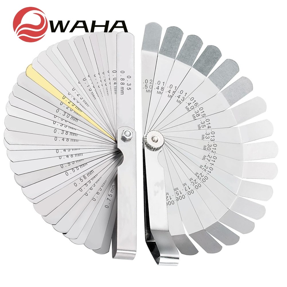 2 ชิ้น Feeler Gauge ชุด 32 ตรงและ 16 Offset Feeler Gauge ชุดฟิลเลอร์