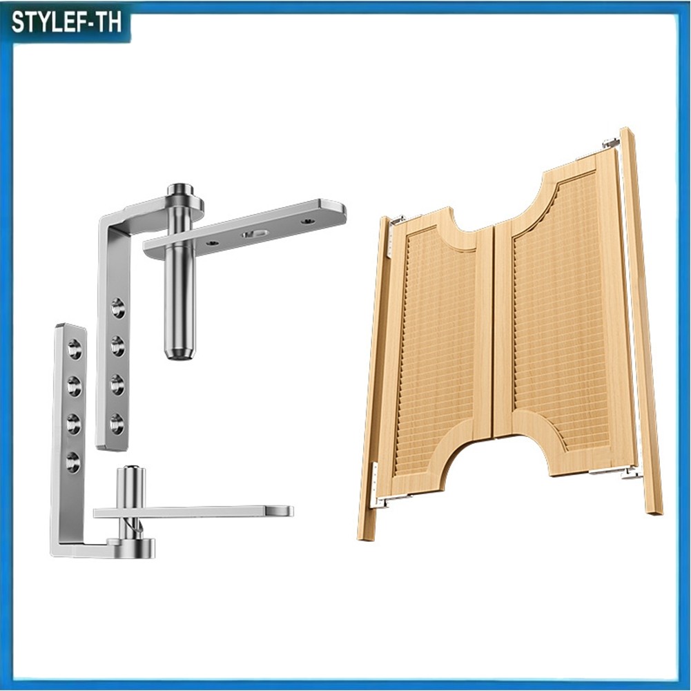 12.23 1 ชุด Cafe Bar Self-Return Double Swinging บานพับประตูสแตนเลสฮาร์ดแวร์