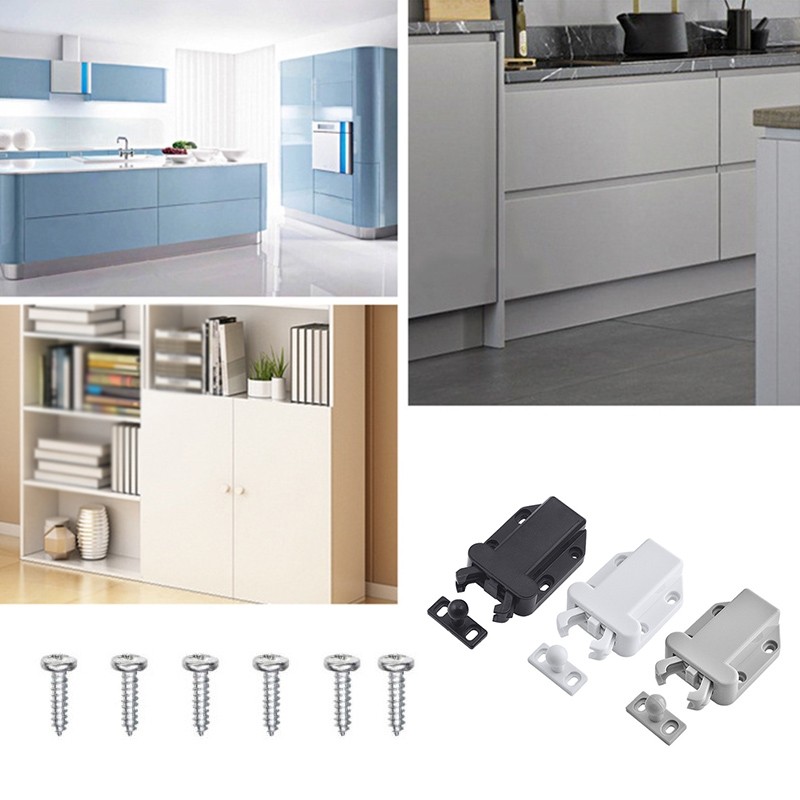 12.23 4PCS Push To Open Catch ประตู Latch ตู้ครัว Touch Release ลิ้นชัก Cupboard