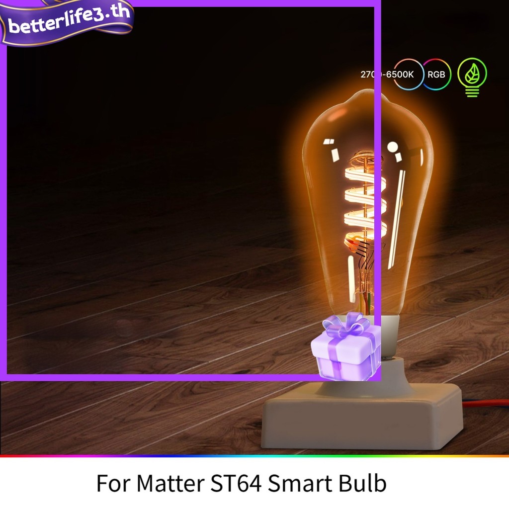[ใหม่]สําหรับ Tuya WiFi Smart Filament Bulb 5W สําหรับ Matter Music Rhythm App Control
