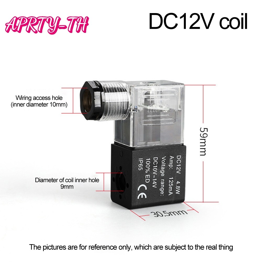 APRTY โซลินอยด์วาล์วคอยล์ DC24V 12V AC220V 110V สําหรับ 4V210-08 3V110-06 4V220 4V230