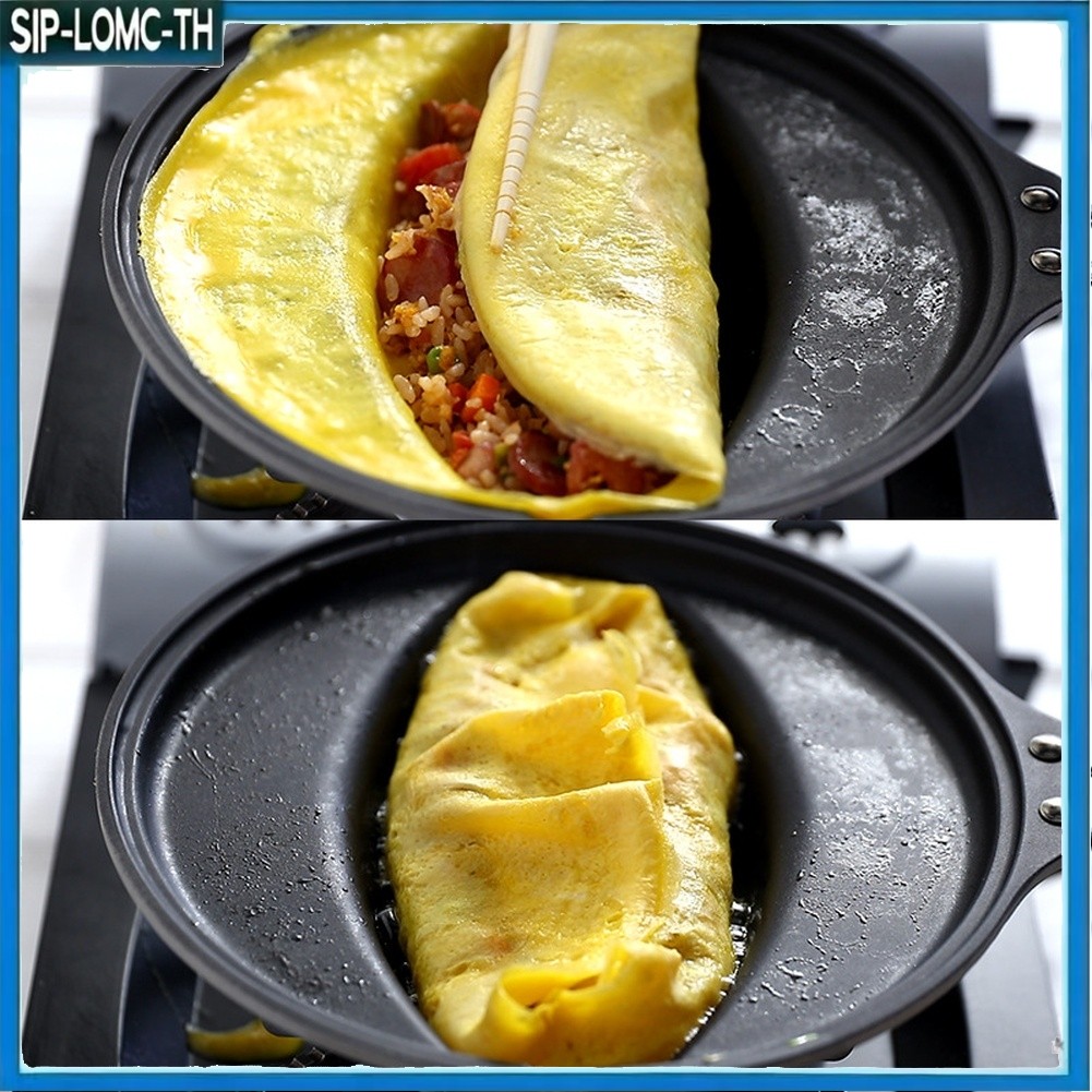 ✨ Nonstick Omurice Pan สําหรับเตาแก๊สอลูมิเนียมไข่กระทะอาหารเช้า Fryer Simple