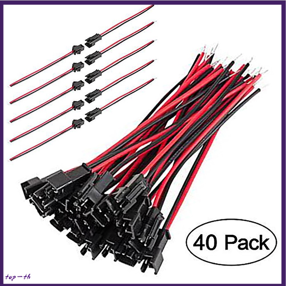 ⭐ การลดราคาครั้งใหญ่⭐40 ชิ้นสําหรับขั้วต่อ JST SM SM SM 2Pin ชายไปยังขั้วต่อรถบัส