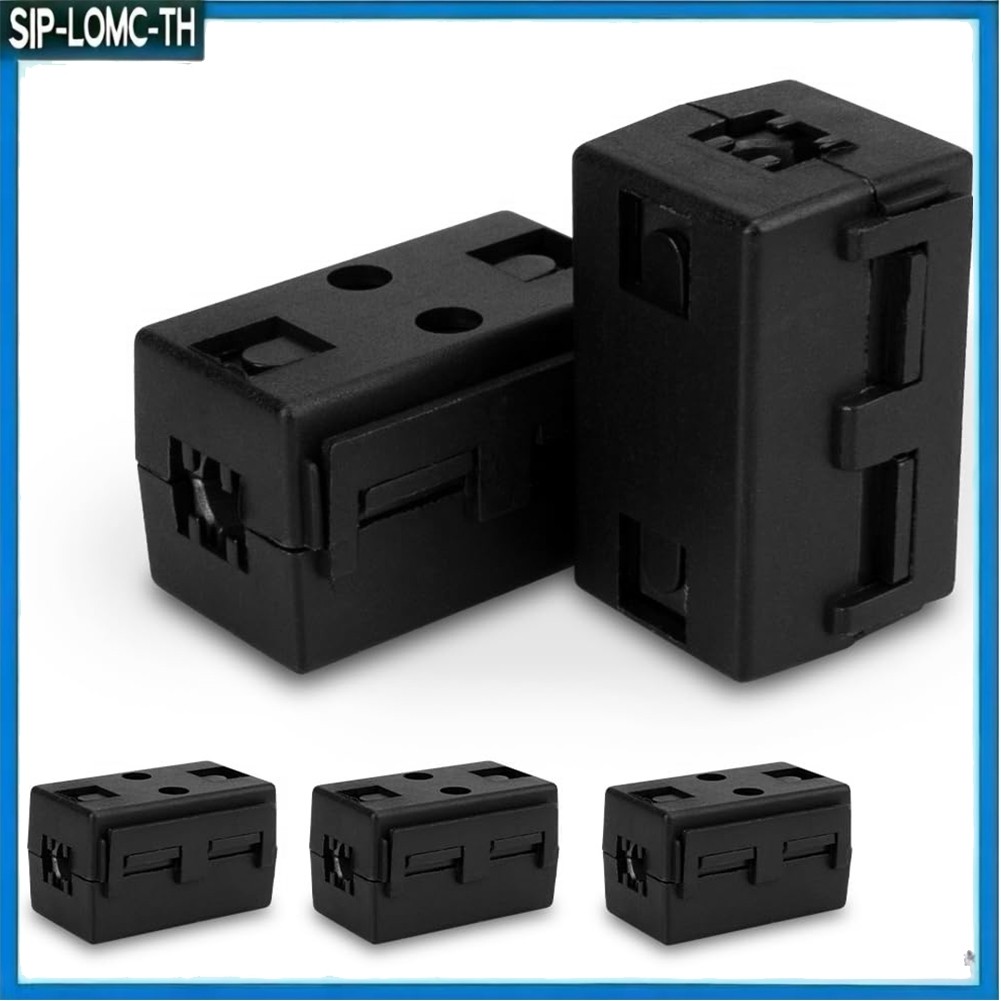 1.5 Ferrite Ring Core Black Clip-On Square Ferrite Core Noise Suppressor Cable Clamp